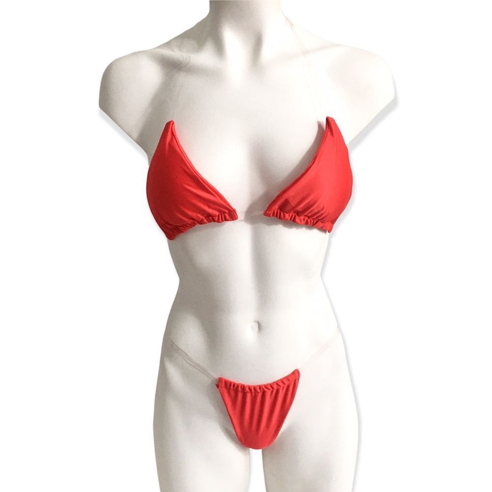 🆕No Tan Line Red Brazilian Bikini